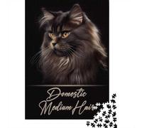 1000 Piece Jigsaw Puzzle for Adults, Domestic Medium Hair