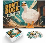 1000 Piece Jigsaw Puzzle for Adults, Don't Duck With Me Goose Poster | For a festive gift with screen-free appeal, this adult jigsaw puzzle with 1000 pieces gives adults a calm winter activity.