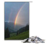 1000 Piece Jigsaw Puzzle for Adults Double Rainbow Across The Valley after The Rain Puzzle GamePerfect Decoration for Teens Age 14 Years Up 1000 PCS(38x26cm)