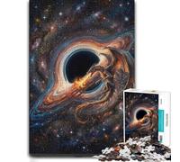 1000 Piece Jigsaw Puzzle for Adults, Dragon breathing fire near black hole | A January indoor activity for a calm start to the year for screen-free time.
