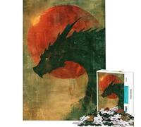 1000 Piece Jigsaw Puzzle for Adults Dragon Guardian of The Sun Jigsaw Puzzle Hands-on Game Pattern Assembly Parent-child Interaction (Size 38x26cm)