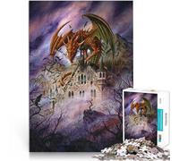 1000 Piece Jigsaw Puzzle for Adults Dragon Lord Spielzeug-Intellektuelles Spiel Wunschliste mit dem Weihnachtsmann38x26cm
