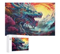 1000 Piece Jigsaw Puzzle for Adults, Dragon's Majesty A Mythical Landscape