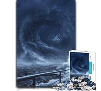 1000 Piece Jigsaw Puzzle for Adults, Dramatic Hurricane Over the Ocean