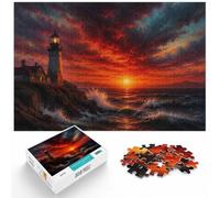 1000 Piece Jigsaw Puzzle for Adults, Dramatic Sunset Over Stormy Seas | For quiet evenings: Adult jigsaw puzzle with 1000 pieces gives adult puzzlers a calm activity to return to.