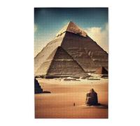 1000 Piece Jigsaw Puzzle for Adults,Dreaming of The Pyramids of Khufu, Puzzles with Letters on Back, Challenging Puzzle for Game Night Home Décor, 19.7 x 29.5