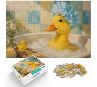 1000 Piece Jigsaw Puzzle for Adults, Duck with Ice Pack Painting | For adults who enjoy puzzles over the holidays: Adult jigsaw puzzle with 1000 pieces fits long December evenings.