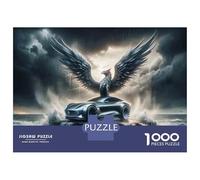 1000 Piece Jigsaw Puzzle for Adults Eagle Car on Rocky Island Puzzles for Adults Fun Games Precision Cutting Difficult And Challenge 70x50cm/1000pcs