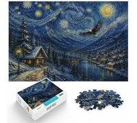 1000 Piece Jigsaw Puzzle for Adults, Eagle Flying Over Snowy Landscape
