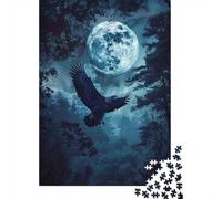 1000 Piece Jigsaw Puzzle for Adults, Eagle in The Night, 52x38cm/1000pcs, Shared Puzzle Activity, Weekend Leisure And Friends And Family