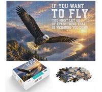 1000 Piece Jigsaw Puzzle for Adults, Eagle Success Motivation | For cold evenings at home: Adult jigsaw puzzle with 1000 pieces offers a longer activity for the holidays.