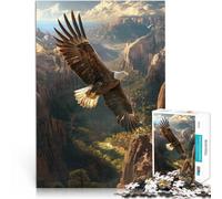 1000 Piece Jigsaw Puzzle for Adults Eagles Canyon Flight Pädagogisches Familienspiel Wunschliste mit dem Weihnachtsmann52x38cm