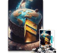 1000 Piece Jigsaw Puzzle for Adults Earth Cake Toys Educational Games Staycation Kill Time Great Gift (38x52cm)