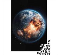 1000-Piece Jigsaw Puzzle for Adults, Earth Explosion Wallpaper, 70x50cm/1000pcs; A Rewarding Project to Return To; Smooth White Cardboard Pieces
