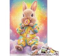 1000 Piece Jigsaw Puzzle for Adults Easter Cute Bunny Puzzles 1000 Pieces Paper Board Jigsaw- Relax Puzzles Games-Brain Teaser Puzzle 1000pcs (38x26cm)