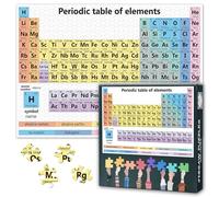 1000 Piece Jigsaw Puzzle for Adults Educational Science Chemistry Periodic Table of Elements Puzzle with Names Symbols Atomic Numbers and Valences Large 27.5x19.7 Inch
