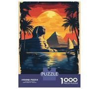 1000 Piece Jigsaw Puzzle for Adults Egypt Sunset Puzzles for Adults Relaxing Games Pattern Assembly for Is Ideal As A Gift 70x50cm/1000pcs