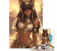1000 Piece Jigsaw Puzzle for Adults Egyptian Goddess Illustration Anime Girl Challenging To Complete But Fun And Humorous Relaxing Games for Ages 14 And over (38x52cm)