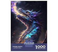 1000 Piece Jigsaw Puzzle for Adults Elder Dragons Cosmic Reign Adult Jigsaw Puzzle Toy Wall Decor Precision Cutting Unique Gifts for Birthday And Christmas 52x38cm/1000pcs