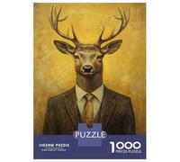 1000 Piece Jigsaw Puzzle for Adults Elegant Deer Gentleman-1 Jigsaws for Adults Family Game Analysis And Logic Difficult And Challenge 52x38cm/1000pcs