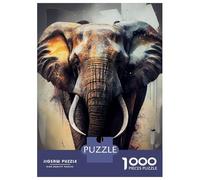 1000 Piece Jigsaw Puzzle for Adults Elephant Animal Jigsaw for Adults Relaxing Games Stress Reliever Birthday And Unique Gifts 38x26cm/1000pcs
