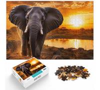 1000 Piece Jigsaw Puzzle for Adults, Elephant in the jungle | For a festive gift with screen-free appeal, this adult jigsaw puzzle with 1000 pieces turns winter downtime into puzzle time.
