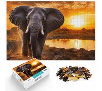 1000 Piece Jigsaw Puzzle for Adults, Elephant in the jungle | For a patient pastime: Adult jigsaw puzzle with 1000 pieces turns free time into a focused, screen-free activity.