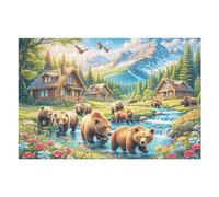 1000 Piece Jigsaw Puzzle for Adults Elephant Migration 1000 PCS 75x50cm Relaxing Hobby Puzzle Great for Daily Leisure Time Reduce Stress Improve Mood Daily Gift