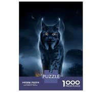 1000 Piece Jigsaw Puzzle for Adults Ember Lynx - Silent Flame of The Shadow Realm Teenager Puzzles Relaxing Games Enhance Memory Unique Gifts for Birthday And Christmas 52x38cm/1000pcs