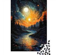 1000 Piece Jigsaw Puzzle for Adults, Enchanted Forest River Landscape, 70x50cm/1000pcs, Thoughtful Gift Idea, Winter Home Activity And Evening Downtime