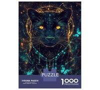 1000 Piece Jigsaw Puzzle for Adults Enchanted Panther Glow Adult Jigsaw Puzzle Relaxing Games Staycation Kill Time Difficult And Challenge 52x38cm/1000pcs