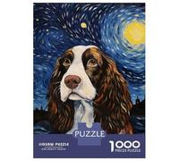 1000 Piece Jigsaw Puzzle for Adults, English Springer Spaniel Artwork, Creative Leisure Activity, Gift for Adults, Pieces, 52x38cm/1000pcs