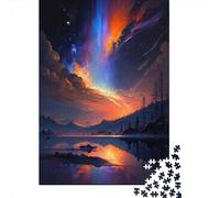 1000 Piece Jigsaw Puzzle for Adults Epic_Blue_and_Orange_Sky Puzzles 1000 Pieces Paper Board Jigsaw- Relax Puzzles Games-Brain Teaser Puzzle 1000pcs (38x26cm)