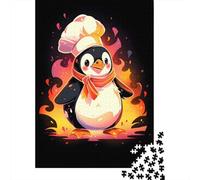1000-Piece Jigsaw Puzzle for Adults, Epic Penguin Chef, 70x50cm/1000pcs, Shared Puzzle Activity, Quiet Home Time And Couples And Families