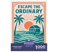 1000 Piece Jigsaw Puzzle for Adults Escape The Ordinary Tropical Adult Jigsaw Puzzle Relaxing Games Staycation Kill Time Difficult And Challenge 70x50cm/1000pcs