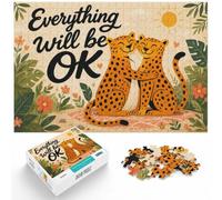 1000 Piece Jigsaw Puzzle for Adults, Everything will be OK - Cheetahs | For free days in December: Adult jigsaw puzzle with 1000 pieces works well for shared time during the holidays.