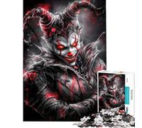 1000 Piece Jigsaw Puzzle for Adults Evil Horror Clown Jigsaw Puzzle Brain Teaser Game Stress Reliever for Is Ideal As A Gifts (Size 50x75cm)