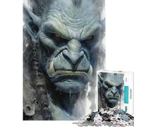 1000 Piece Jigsaw Puzzle for Adults Evil Orc Jigsaw Puzzle Brain Teaser Game Stress Reliever for Is Ideal As A Gifts (Size 38x26cm)