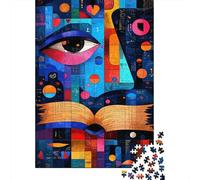 1000 Piece Jigsaw Puzzle for Adults, Expressionist Geometry Knowledge - Vibrant, 52x38cm/1000pcs, Puzzle Lover Present, Family Activity And Couples And Families
