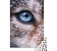 1000 Piece Jigsaw Puzzle for Adults, Extreme Close-up of Wolf Eye