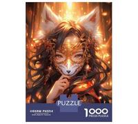 1000 Piece Jigsaw Puzzle for Adults Fairy Fox Girl Anime Adult Jigsaw Puzzle Toy Wall Decor Precision Cutting Unique Gifts for Birthday And Christmas 70x50cm/1000pcs