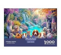1000 Piece Jigsaw Puzzle for Adults - Fairytale Creatures' Wonderland in The Vibrant Enchanted Forest - Complete Animal Encyclopedia Brands Puzzle - Premium Gift for Puzzle Lovers 70x50cm/1000pcs