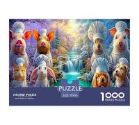 1000 Piece Jigsaw Puzzle for Adults - Fairytale Creatures' Wonderland in The Vibrant Enchanted Forest - Complete Animal Encyclopedia Brands Puzzle - Premium Gift for Puzzle Lovers 70x50cm/1000pcs