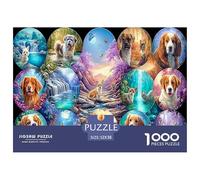 1000 Piece Jigsaw Puzzle for Adults - Fairytale Creatures' Wonderland in The Vibrant Enchanted Forest - Complete Animal Encyclopedia Brands Puzzle - Premium Gift for Puzzle Lovers 52x38cm/1000pcs