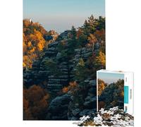 1000 Piece Jigsaw Puzzle for Adults Fall in Saxon Switzerland Jigsaw Puzzle Brain Teaser Game Stress Reliever for Is Ideal As A Gifts (Size 38x52cm)