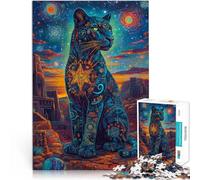 1000 piece jigsaw puzzle for adults “Fantasy Black Panther Art” Made of wood,for age 14 years and over Educational Games For Adults and teenagers It is ideal as a gift for the whole family。