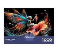 1000 Piece Jigsaw Puzzle for Adults Fantasy Butterfly Fairy Artwork Puzzles for Adults Relaxing Games Pattern Assembly for Is Ideal As A Gift 52x38cm/1000pcs