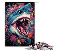1000 Piece Jigsaw Puzzle for Adults Fantasy Colorful Shark Jigsaw for Educational Game Challenge Toy Artwork Gift 1000 PCS(75x50cm)