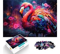 1000 Piece Jigsaw Puzzle for Adults fantasy flamingo art Jigsaw for Educational Game Challenge Toy 26x38cm Suitable for desktop decoration