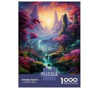 1000 Piece Jigsaw Puzzle for Adults Fantasy Forest Waterfall Scene Jigsaw for Adults Hands-on Game Improve Memory Birthday And Unique Gifts 52x38cm/1000pcs
